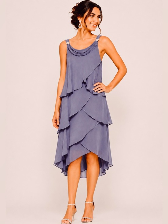 SL Fashions Dresses & Skirts - Lavender purple tiered layers formal dress
